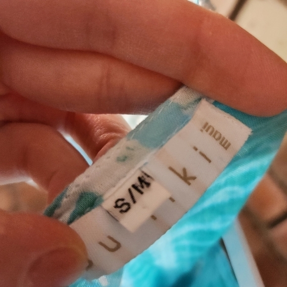 BU Tiki Maxi Blue Soft Swimsuit Cover Up. Size S/M - Picture 8 of 10